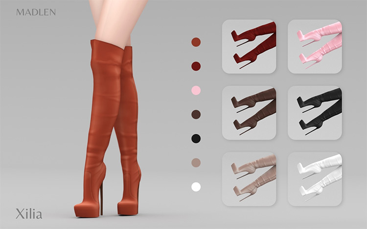 Madlen Xilia Platform Boots / Sims 4 CC