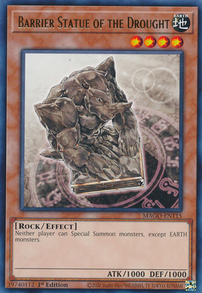 Barrier Statue of the Drought YGO Card