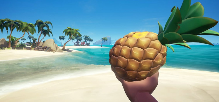 Pirate holding pineapple in Sea of Thieves