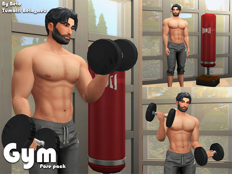 Gym Pose Pack by Beto_ae0 for The Sims 4
