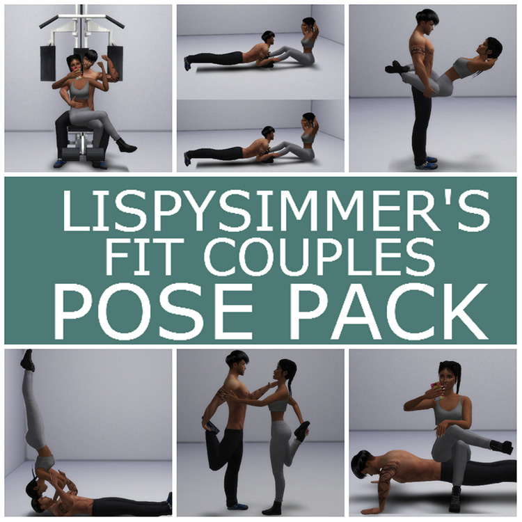 Fit Couple Pose Pack by lispysimmer / Sims 4