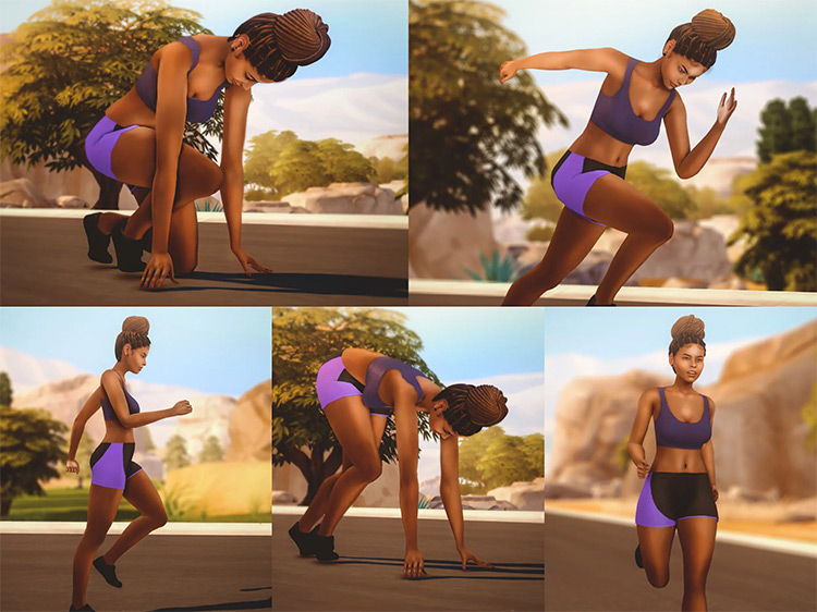 Running Pose Pack by katverse for The Sims 4