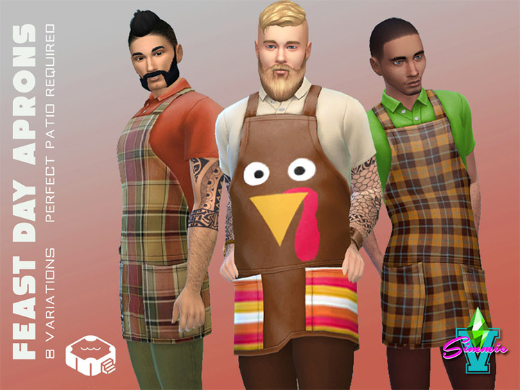 Feast Day Apron CC for The Sims 4