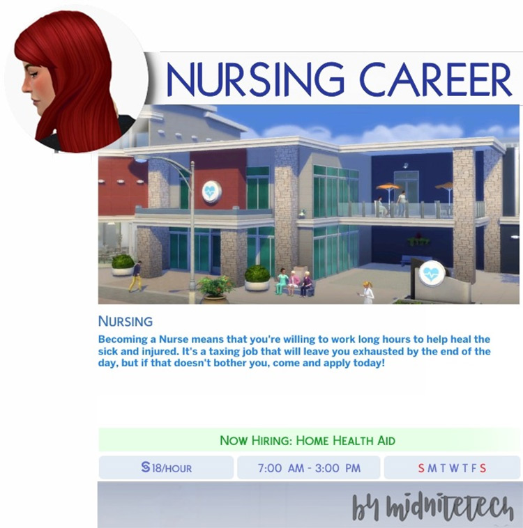 Nursing Career Mod for TS4