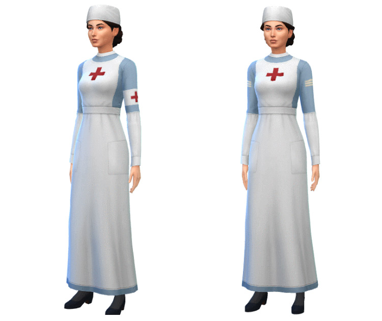 WW1 1940s Nurse Outfit / Sims 4 CC