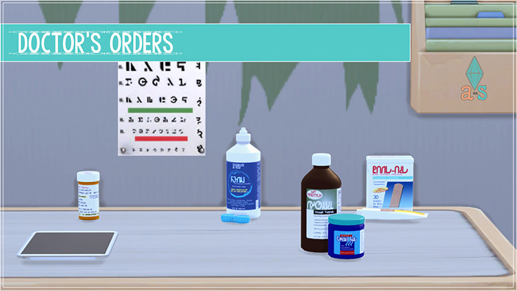 Doctor’s Orders Medication Set / TS4 CC
