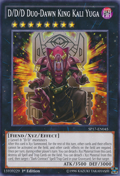 D/D/D Duo-Dawn King Kaliyuga YGO Card