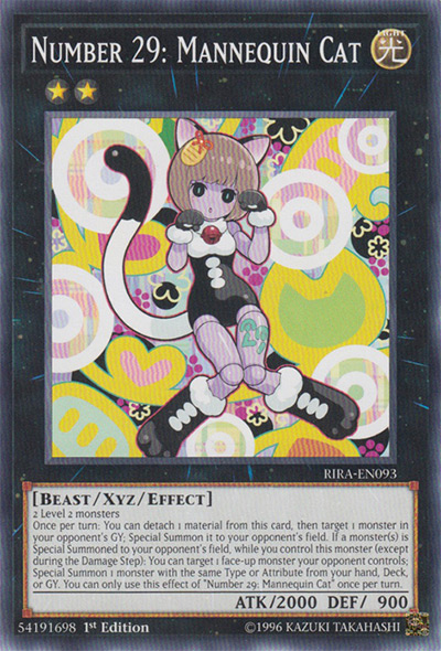 Number 29: Mannequin Cat YGO Card
