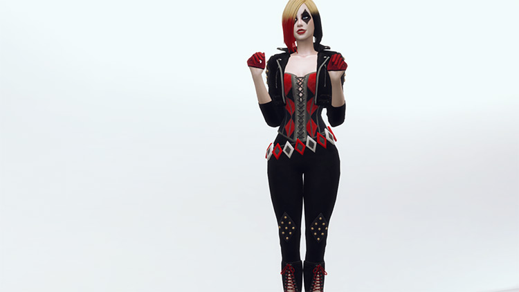 Sims 4 Harley Quinn CC  Hair  Clothes  Makeup   More   FandomSpot - 69