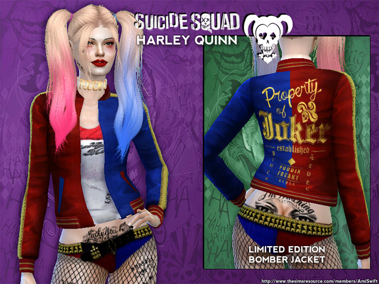 Sims 4 Harley Quinn CC  Hair  Clothes  Makeup   More   FandomSpot - 72