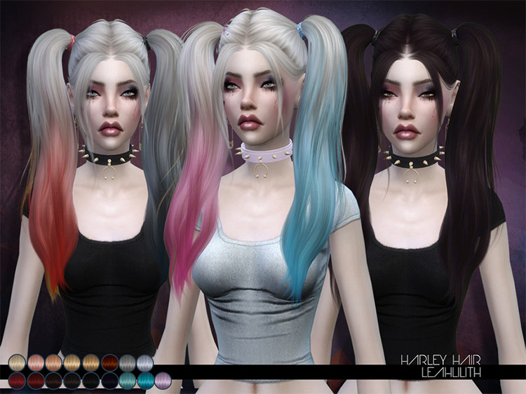 Sims 4 Harley Quinn CC  Hair  Clothes  Makeup   More   FandomSpot - 19