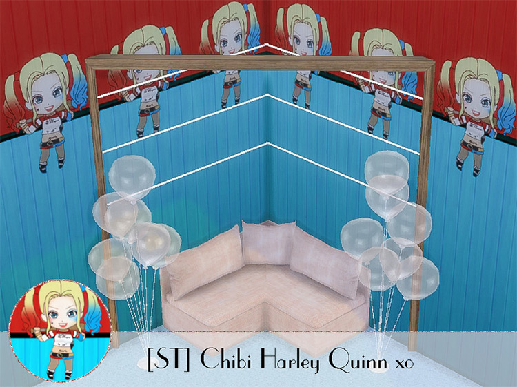 Chibi Harley Quinn Wallpaper for The Sims 4