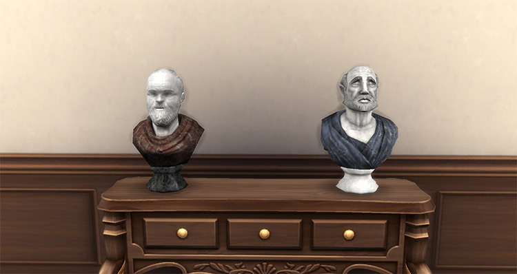 Two Marble Busts / TS4 CC