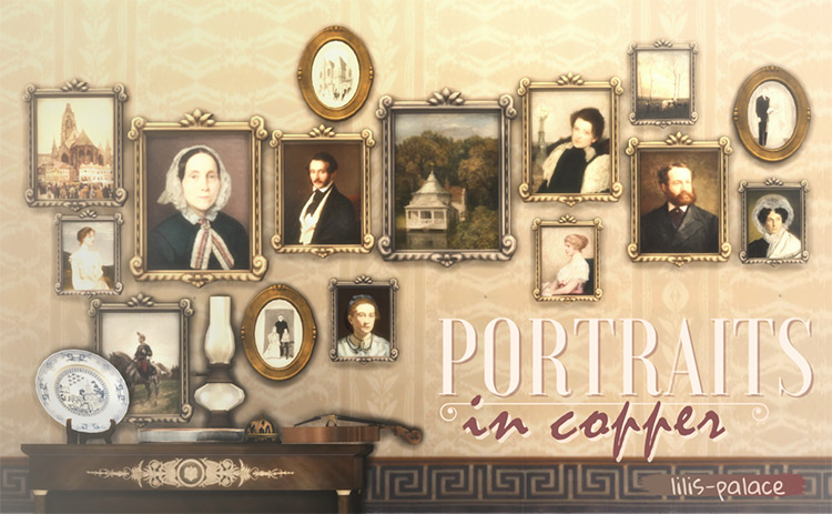 Portraits in Copper / Sims 4 CC