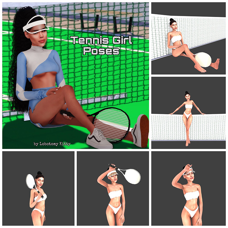 Tennis Girl Poses for The Sims 4