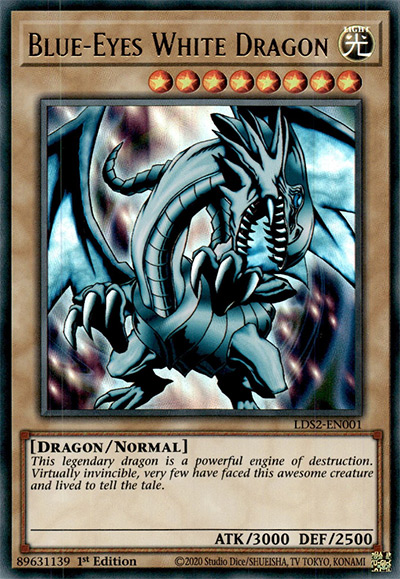 Blue-Eyes White Dragon YGO Card
