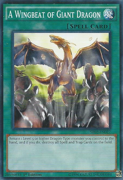 A Wingbeat of Giant Dragon YGO Card