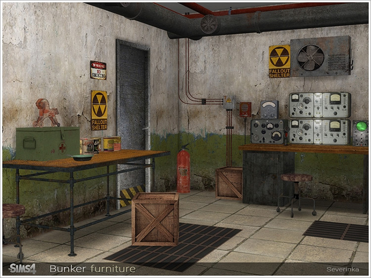 Bunker Furniture / Sims 4 CC