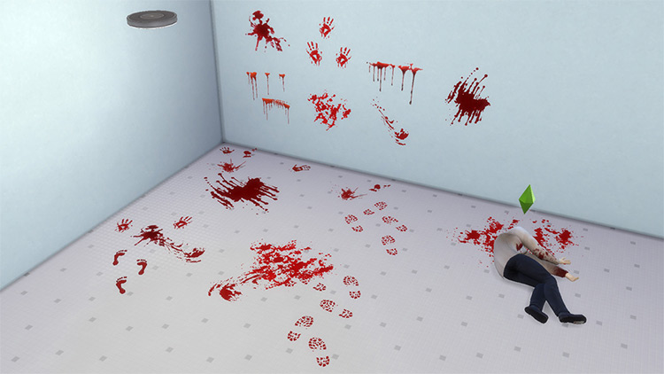 Blood Splats Stickers & Rugs / Sims 4 CC