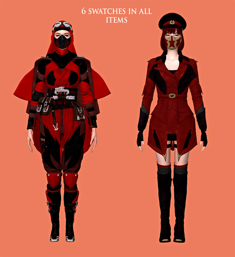 MK11 Skarlet Outfits & Accessories / TS4 CC