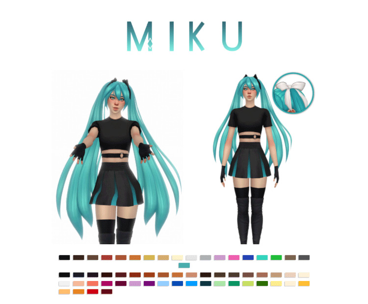 Sims 4 Vocaloid   Hatsune Miku CC  All Free To Download    FandomSpot - 18