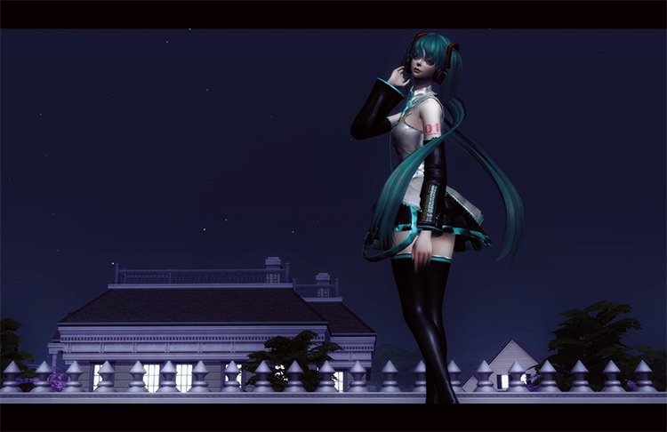 Sims 4 Vocaloid   Hatsune Miku CC  All Free To Download    FandomSpot - 82