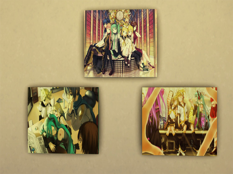 Miku and Friends Poster Set for The Sims 4
