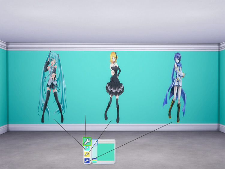 Vocaloid Wallpaper Set / TS4 CC