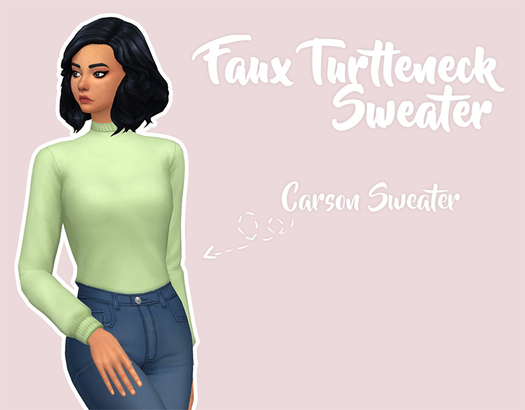 Faux Turtleneck for The Sims 4