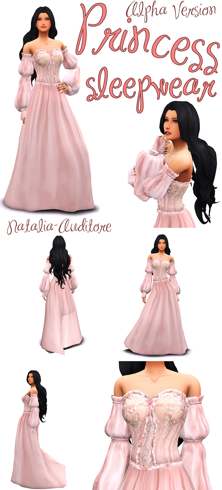 Princess Sleepwear Attire / Sims 4 CC