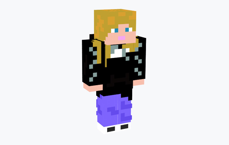 Tomboy Girl in Hoodie / Minecraft Skin