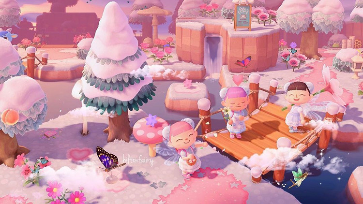 Fairycore winter-themed forest design in aCNH