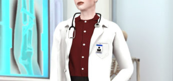 Doctor Coat with Stethoscope / Sims 4 CC