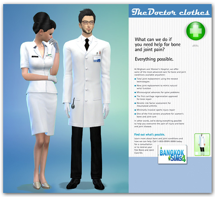 Sims 4 Doctor Clothes CC