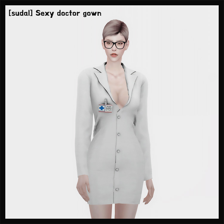 Sexy Doctor Gown Set / Sims 4 CC
