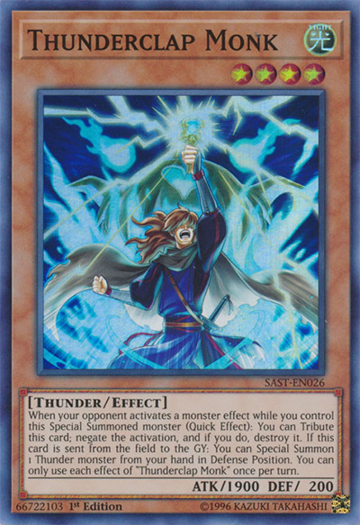 Thunderclap Monk Yu-Gi-Oh Card