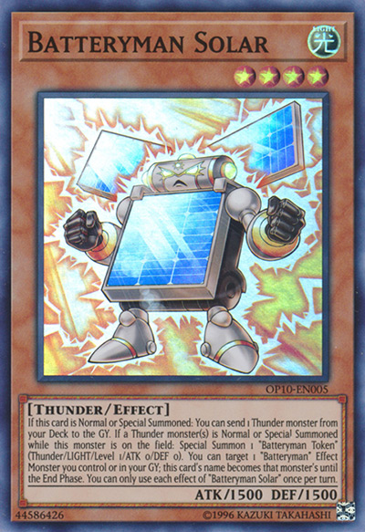 Batteryman Solar YGO Card