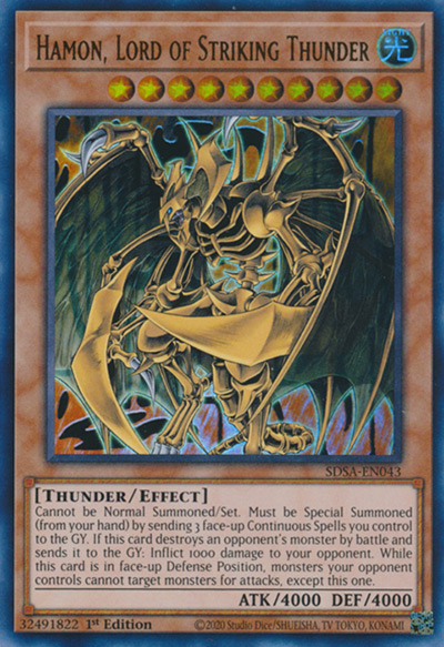 Hamon, Lord Of Striking Thunder YGO Card