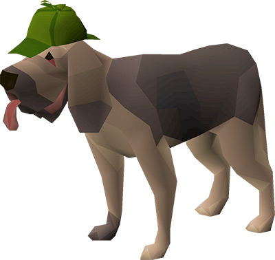 Bloodhound Dog Pet Render from OSRS