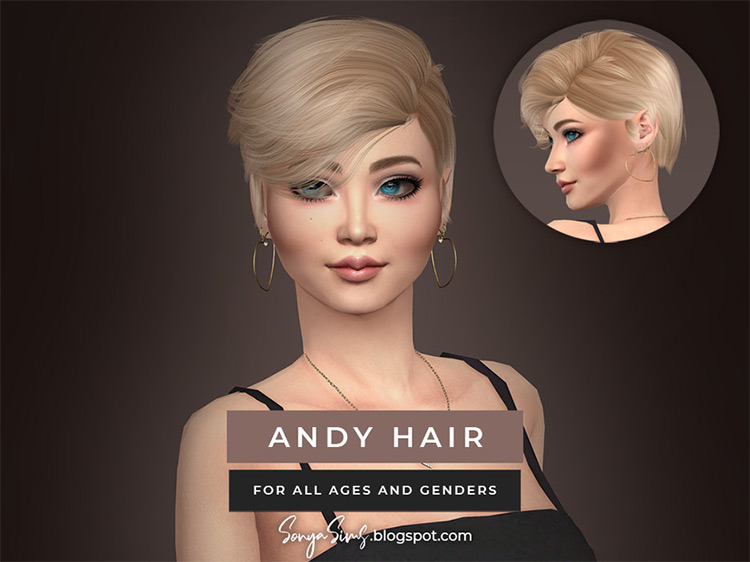 Andy Pixie Hairdo for Girls / Sims 4 CC