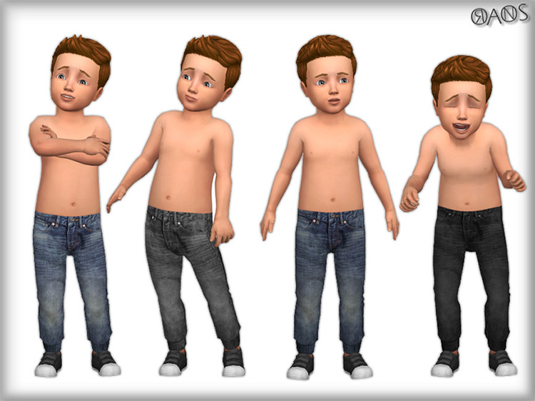 Tapered Jeans for Toddlers / Sims 4 CC
