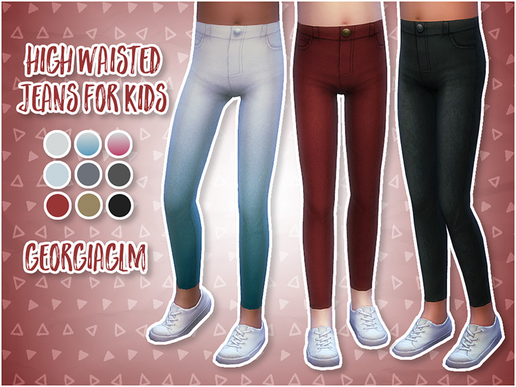 High Waisted Jeans for Kids / Sims 4 CC