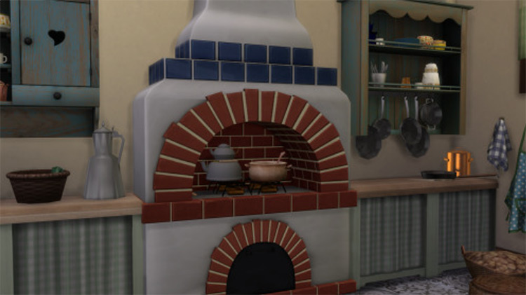 Stone Oven For Kitchen / Sims 4 CC