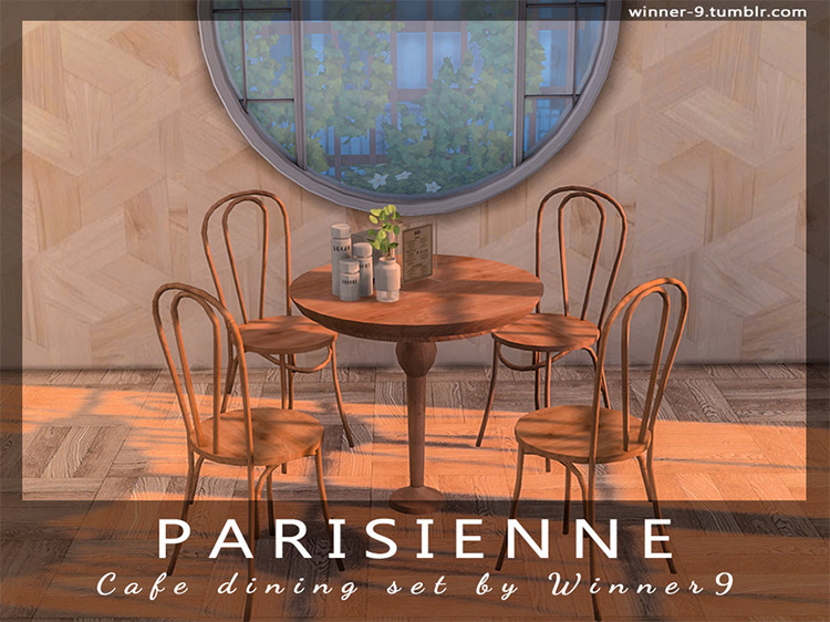 Parisienne Cafe Dining Set / Sims 4 CC