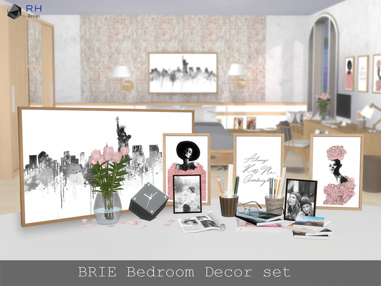 BRIE Bedroom Decor Set / Sims 4 CC