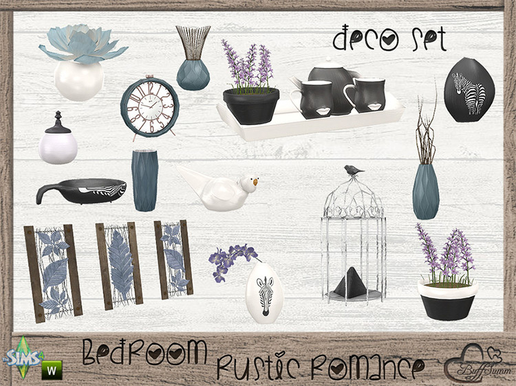 Rustic Romance Decor Set / TS4 CC