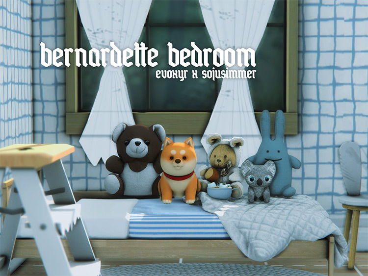 Bernardette Stuffed Animals Clutter / Sims 4 CC