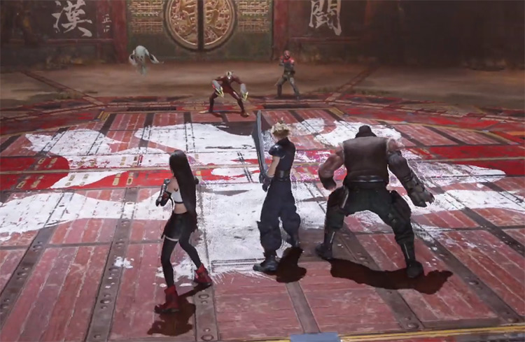 Corneo Colosseum Three-Person Team vs Shinra Warriors / FF7r Grinding Screenshot
