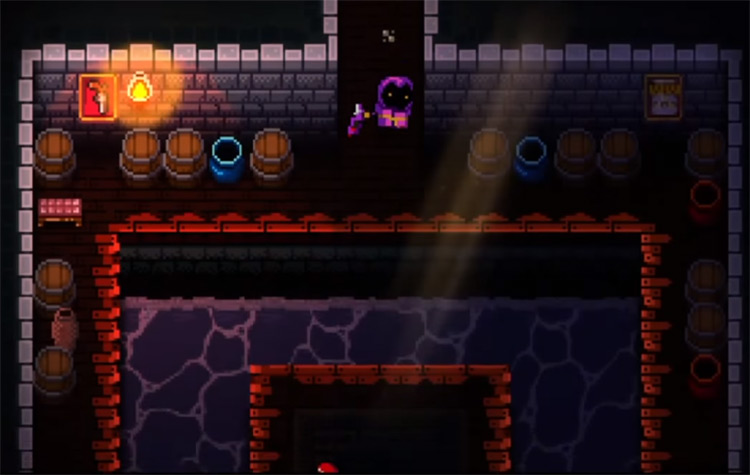 Playing as The Cultist in Gungeon
