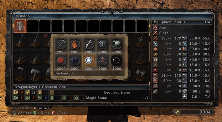 Enchanted Infusion Menu in DS2